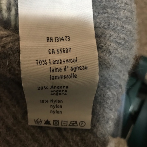 Cowl Neck Thick White and Grey Sweater Dress - Picture 2 of 6